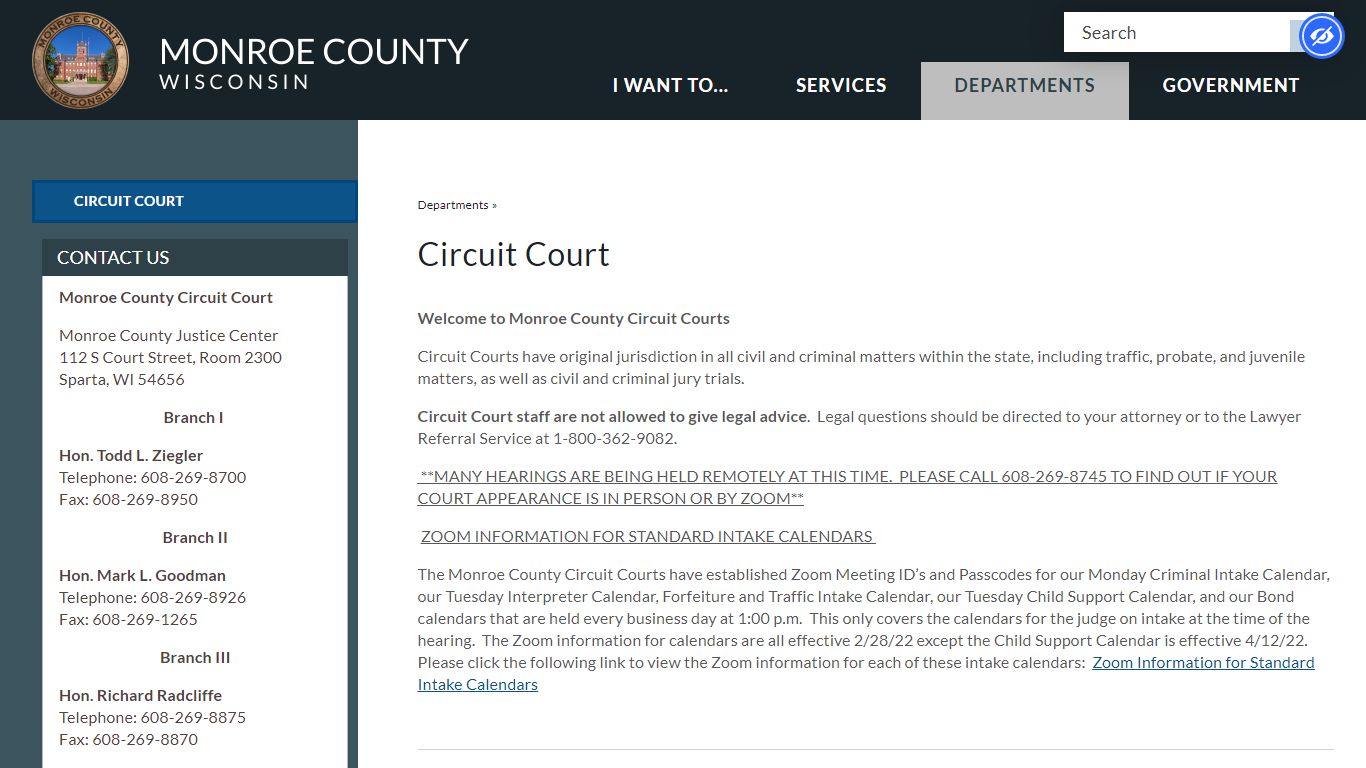 Circuit Court | Monroe County, WI